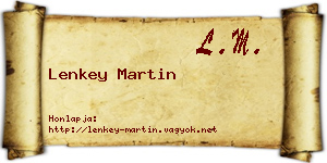 Lenkey Martin névjegykártya